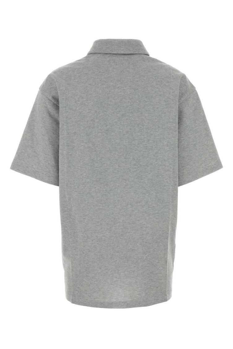 Grey Shirt Collar Oversize Polo Shirt 2