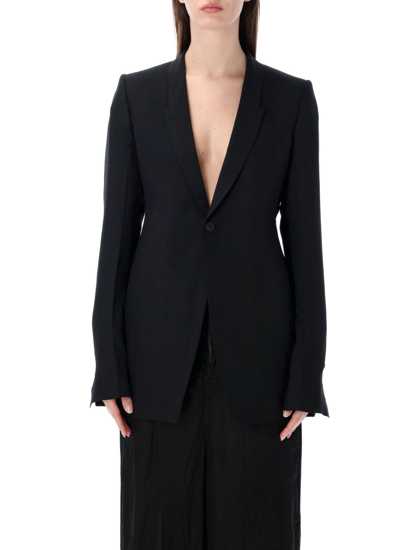 Black Single Breasted Slim Fit  Blazer 1