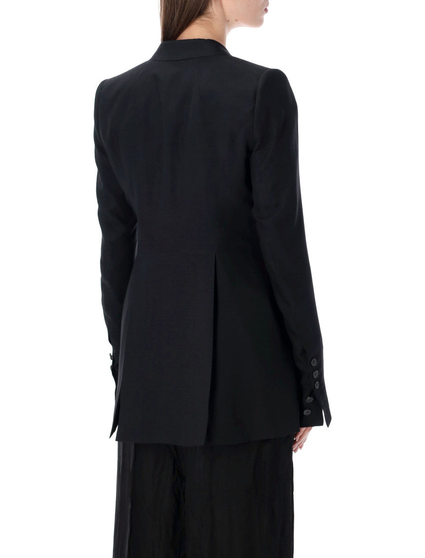 Black Single Breasted Slim Fit  Blazer 2