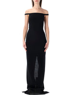 Black Draped Sleeveless Maxi Dress 1