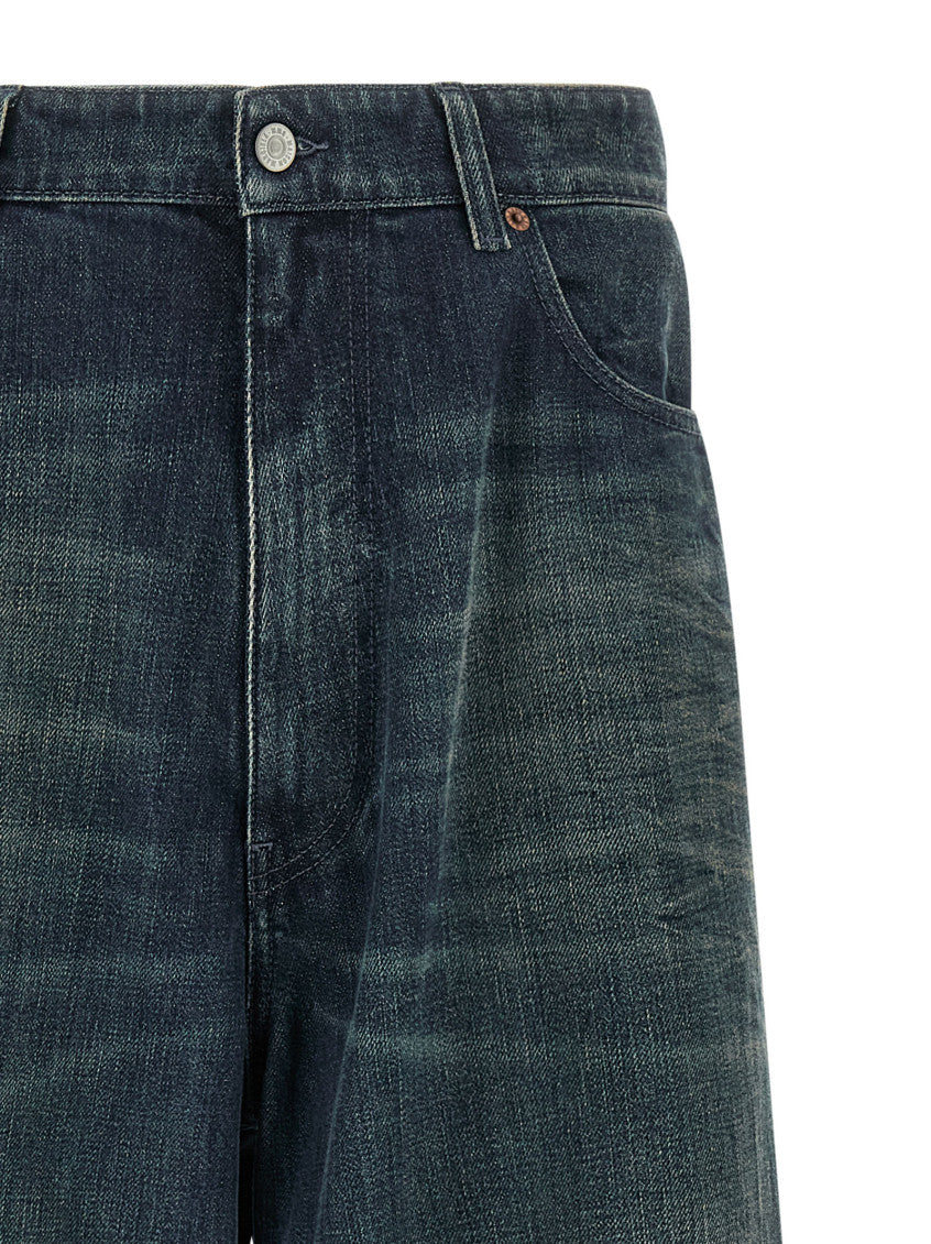 Blue Wide Leg Denim Jeans 2