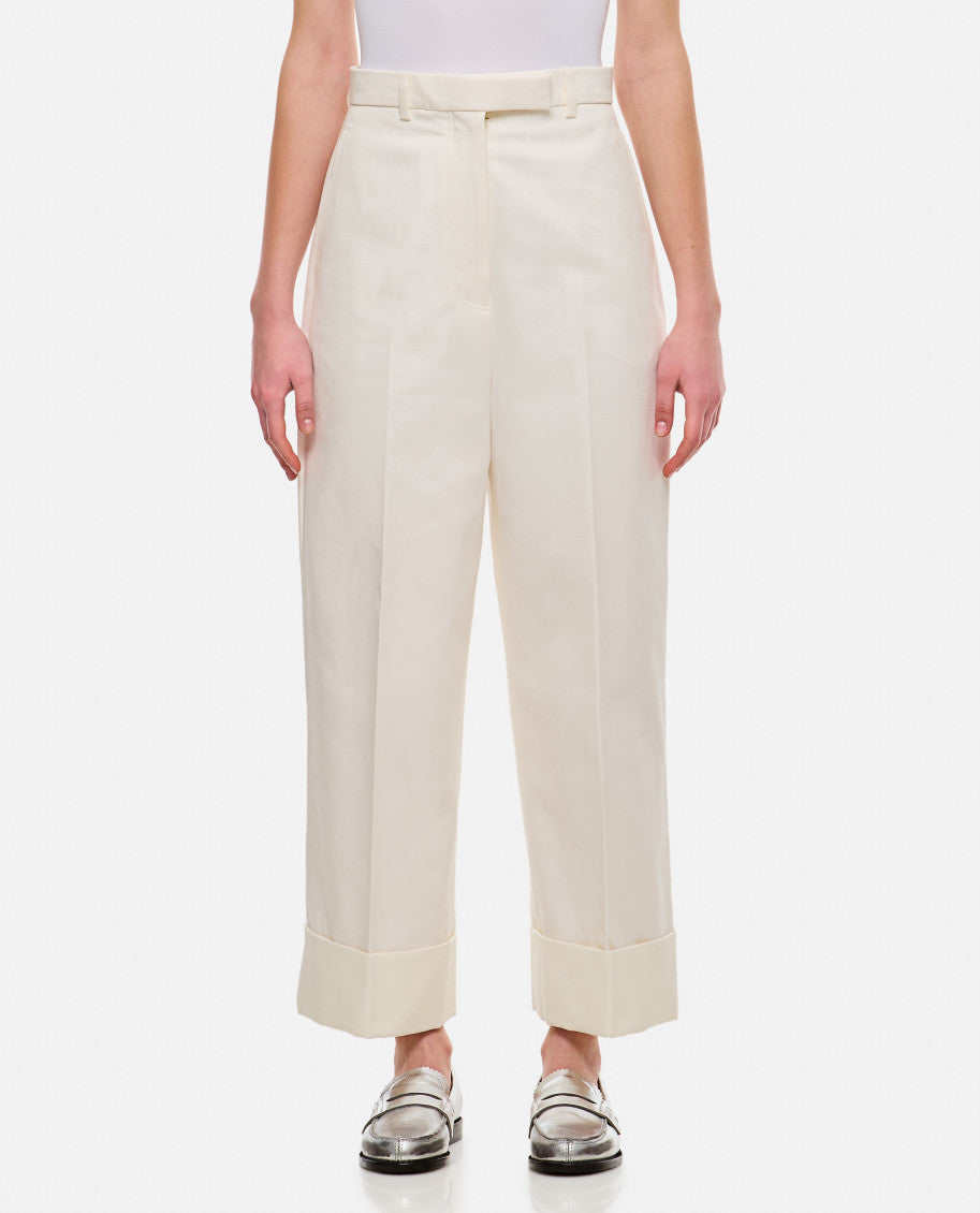 White HIGH WAISTED TROUSER 1