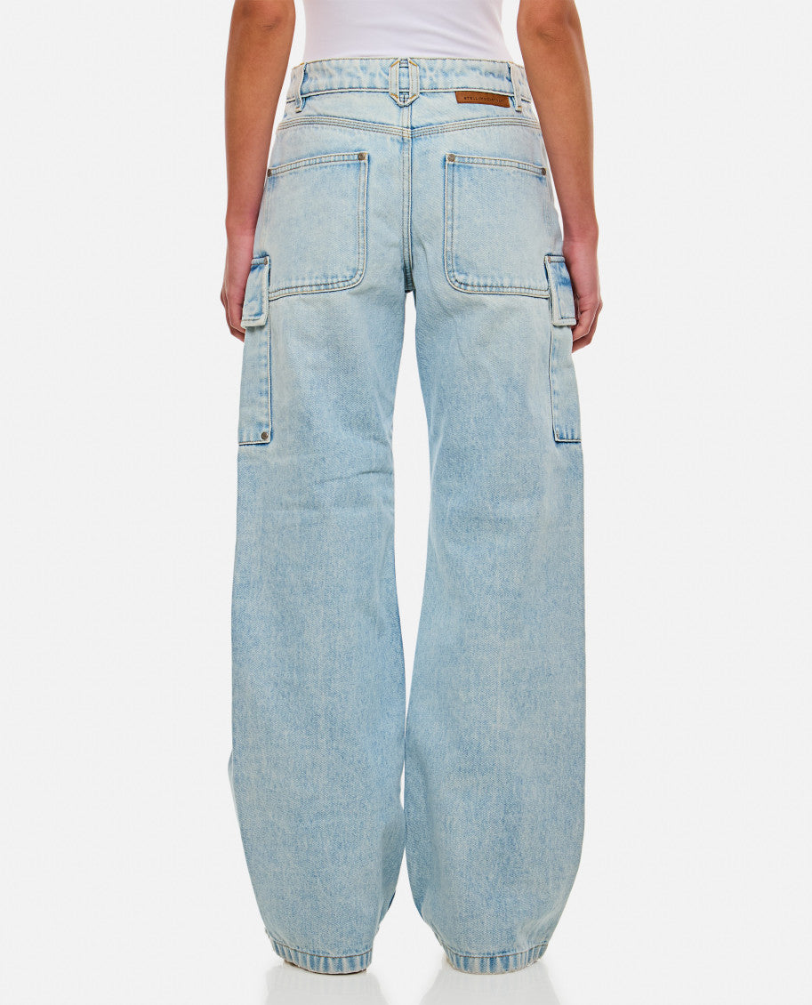 Blue FRONT ZIP CARGO DENIM 3