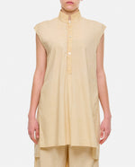 Off White SLEEVELESS COTTON SHIRT 1