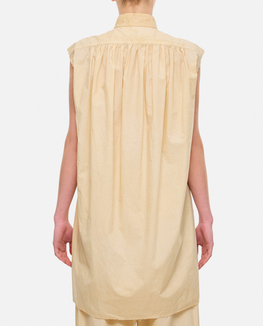 Off White SLEEVELESS COTTON SHIRT 3