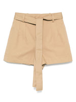 Beige Cotton Blend Shorts 1