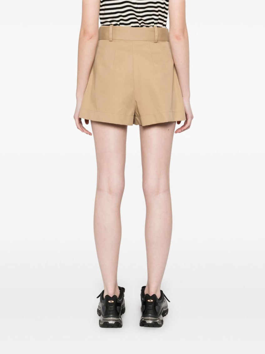 Beige Cotton Blend Shorts 3