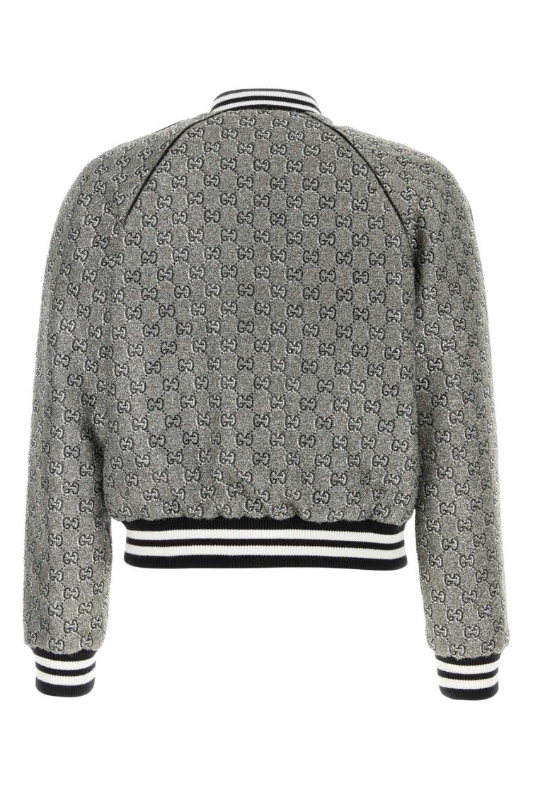 Grey Embellished Bomber Jacket 2