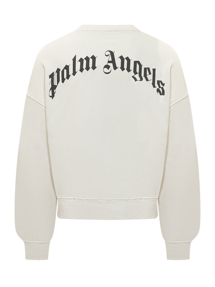 White Logo Crew Neck Sweatshirt 3