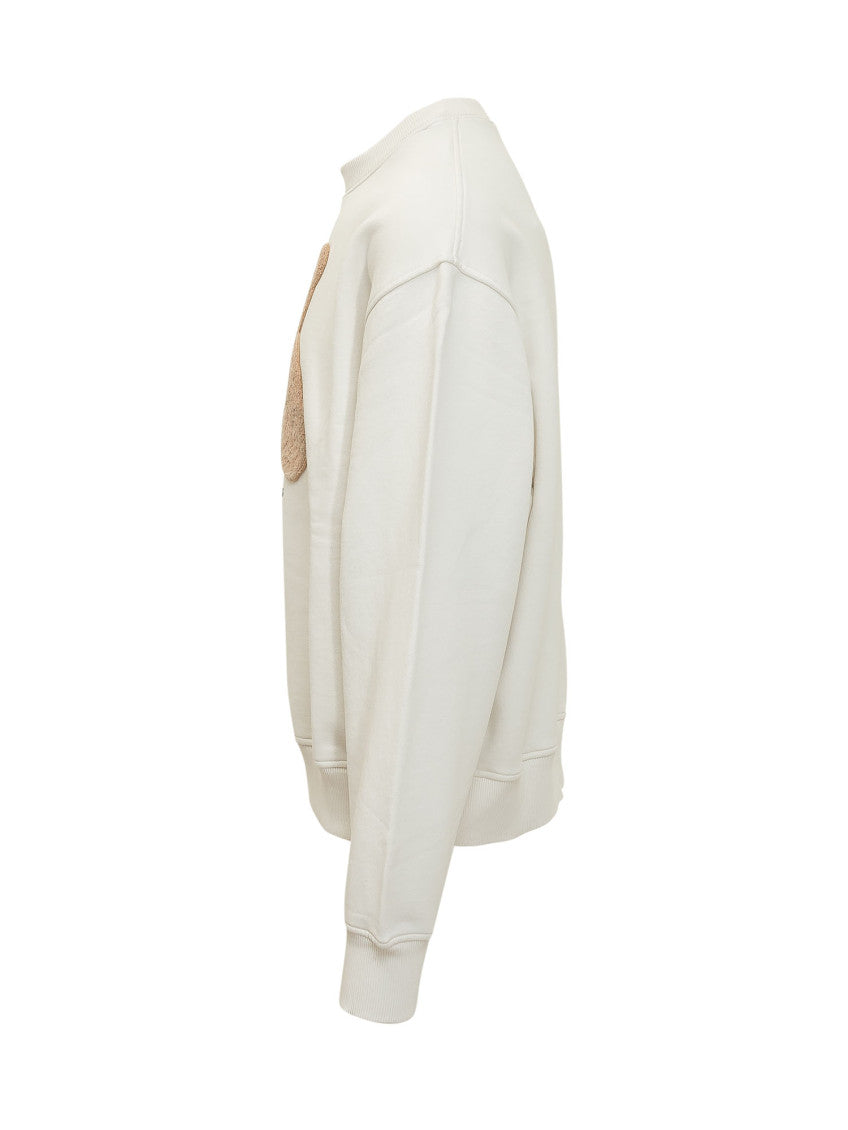 White Graphic Crew Neck Sweatshirt 2