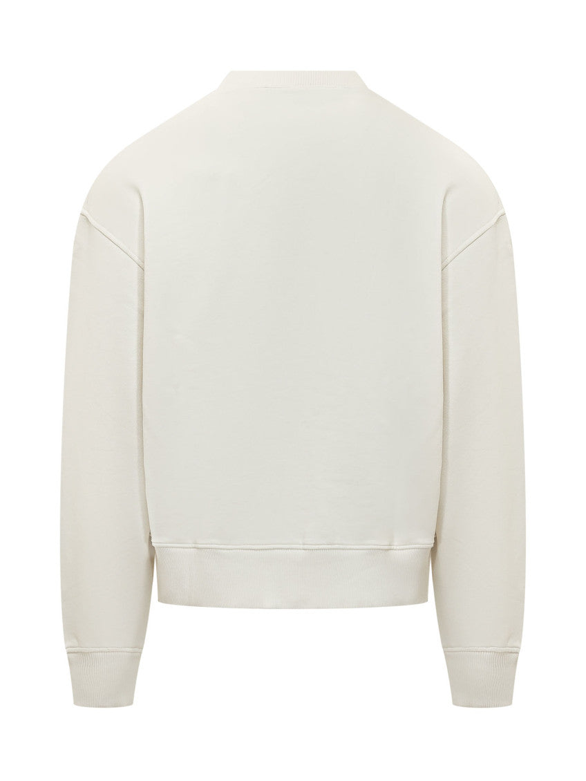 White Graphic Crew Neck Sweatshirt 3