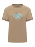 Brown Graphic Crew Neck T-Shirt 1