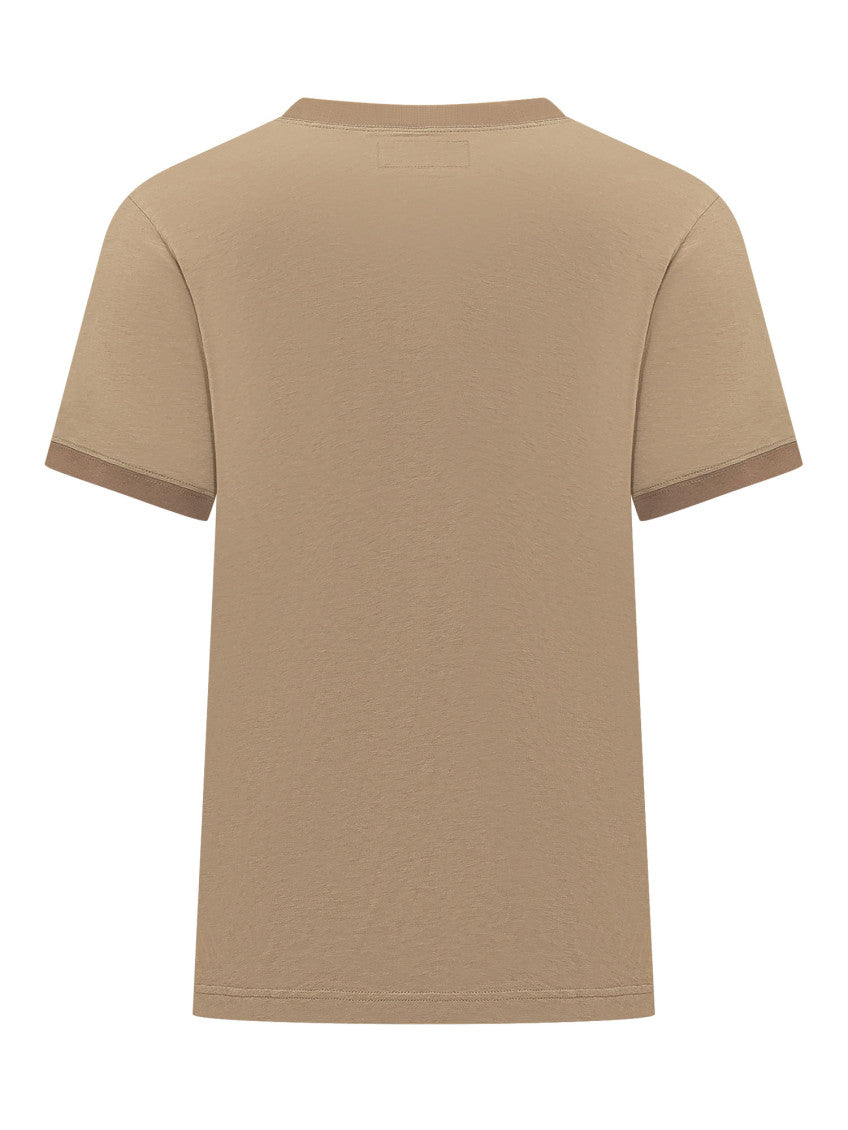 Brown Graphic Crew Neck T-Shirt 2