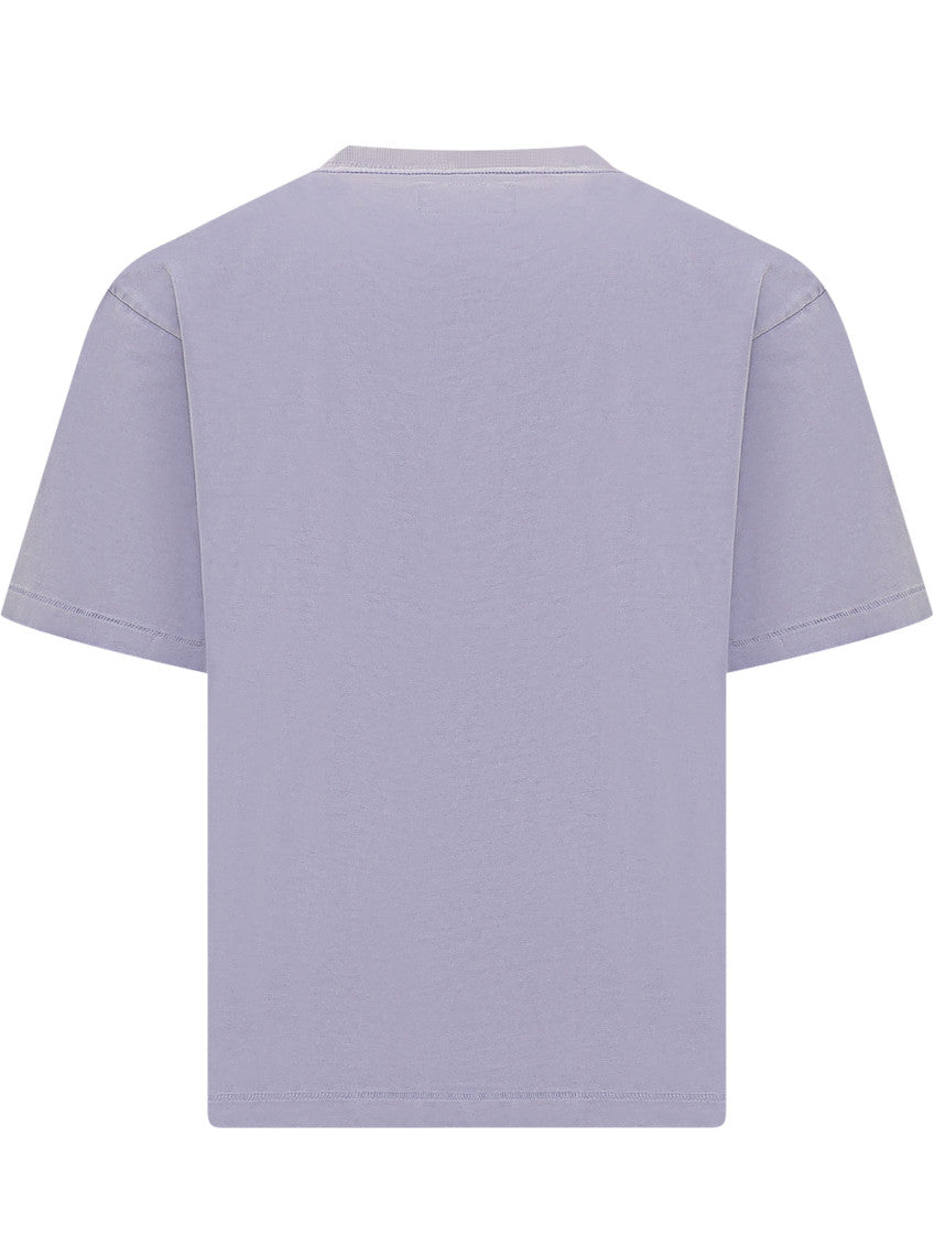 Purple Graphic Crew Neck T-Shirt 2