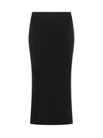 Black Solid Maxi Skirt 1