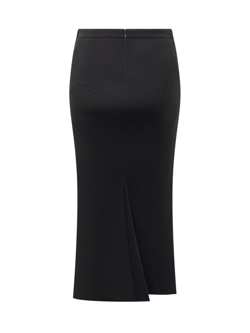 Black Solid Maxi Skirt 2