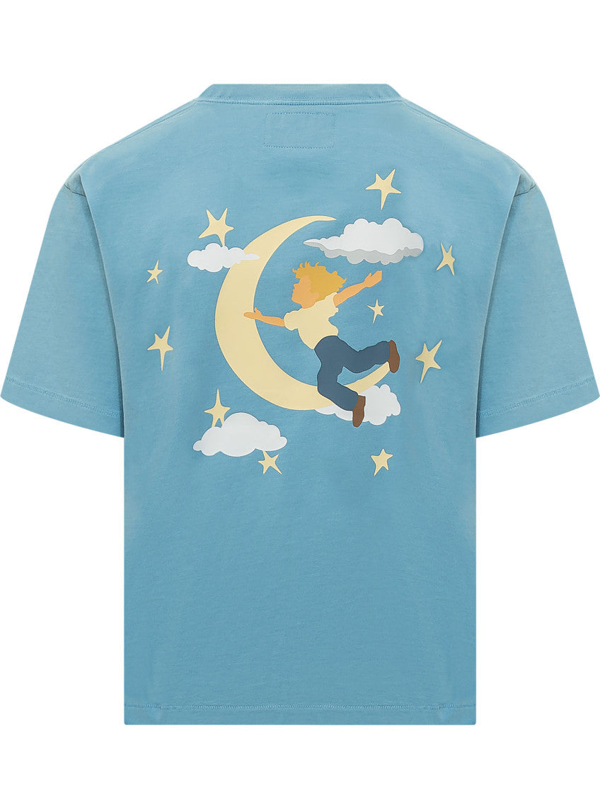 Sky Blue Logo Crew Neck T-Shirt 2