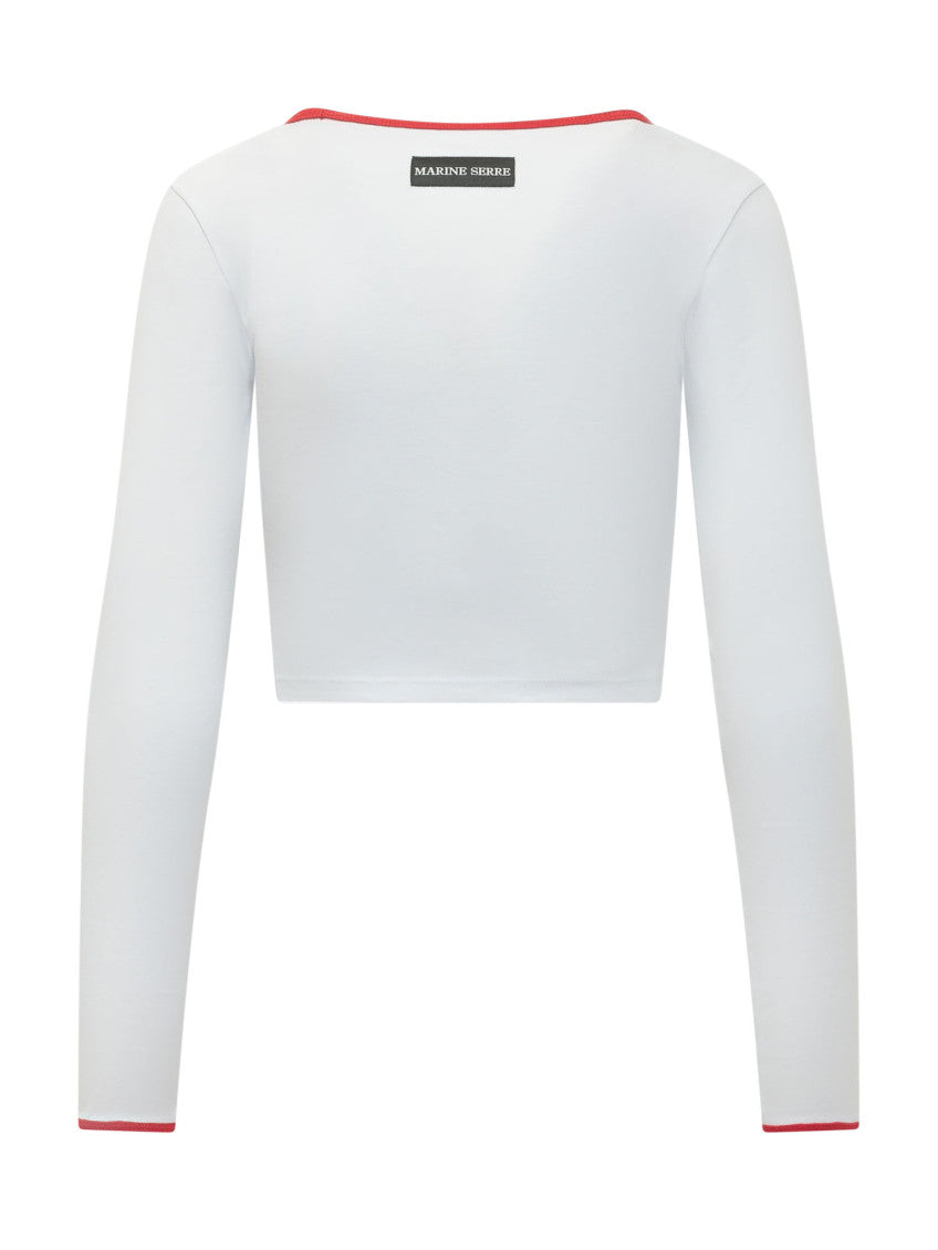 White Logo Scoop Neck T-Shirt 2