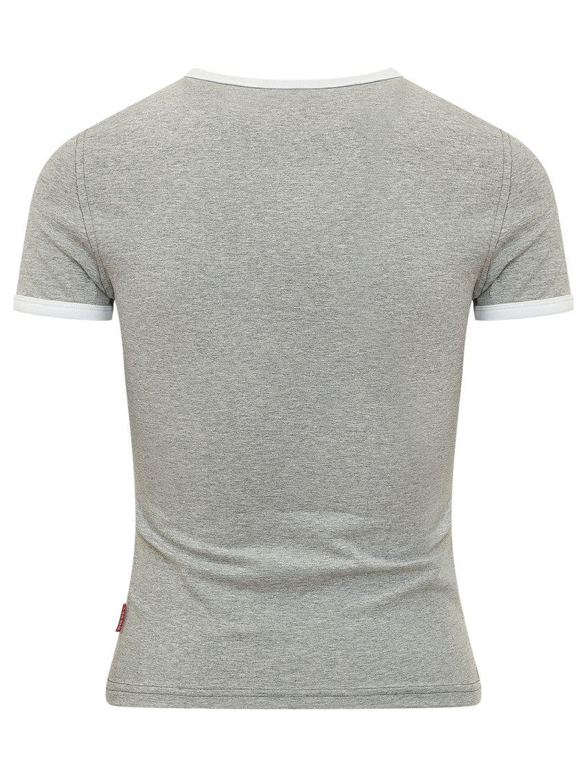 Grey Logo Crew Neck T-Shirt 2