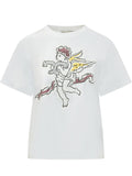 White Graphic Crew Neck T-Shirt 1