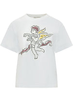 White Graphic Crew Neck T-Shirt 1