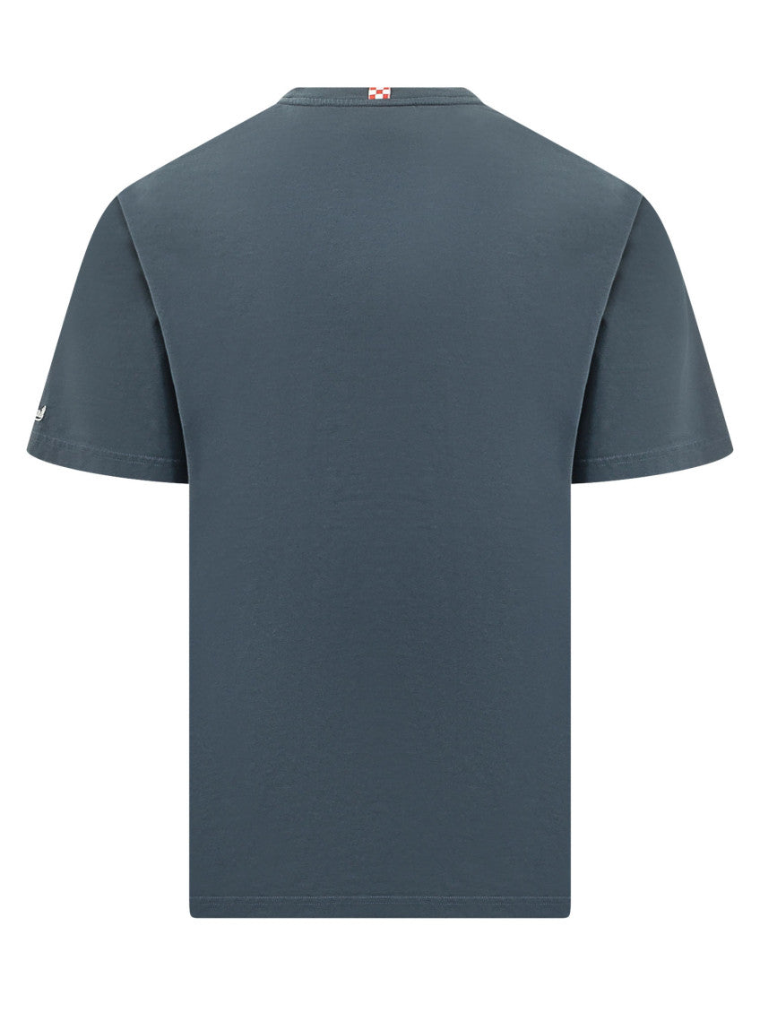 Navy Blue Printed Crew Neck T-Shirt 2