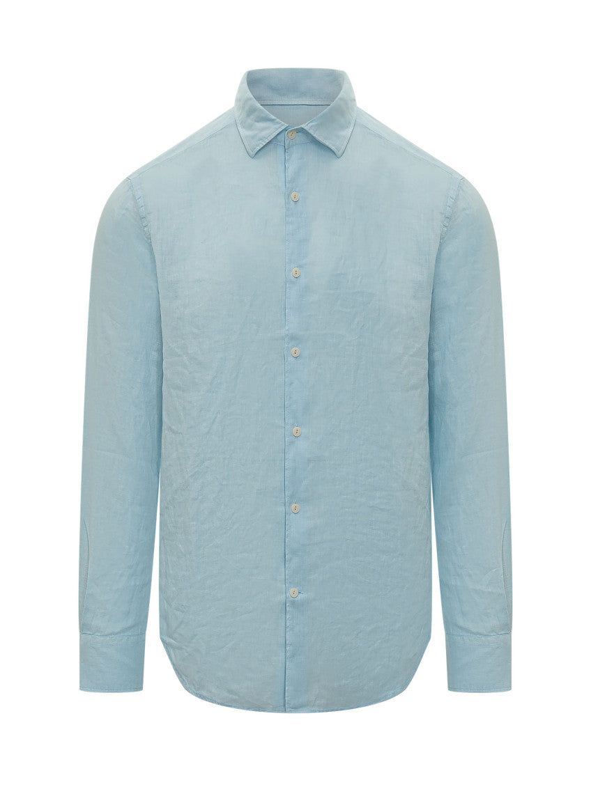 Sky Blue Regular Solid Shirt 1