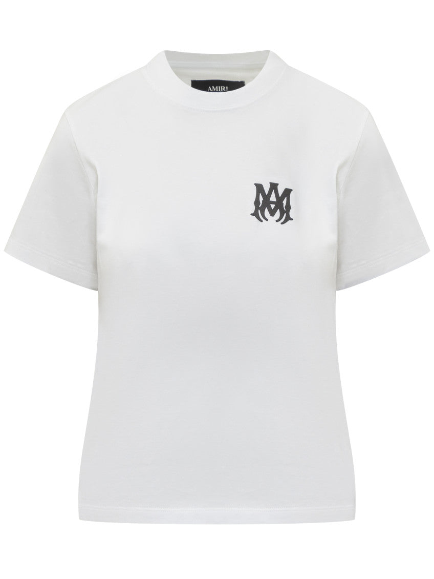 White Logo Crew Neck T-Shirt 1