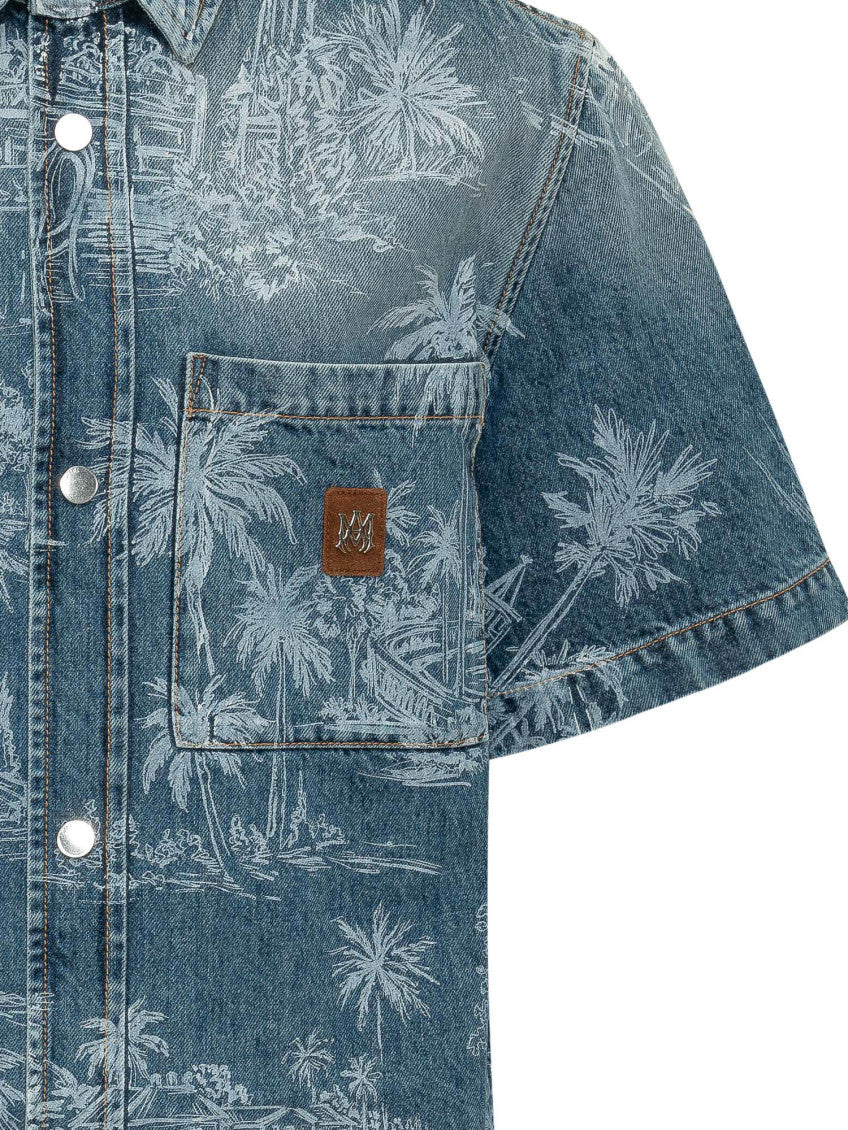 Blue Regular Printed Shirt 2