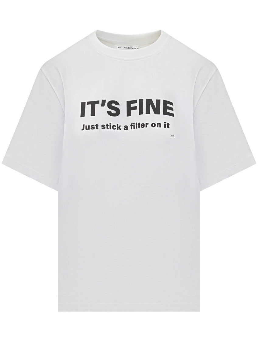 White Graphic Crew Neck T-Shirt 1