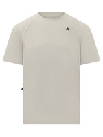 Beige Solid Crew Neck T-Shirt 1