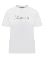 White Logo Round Neck T-Shirt 1