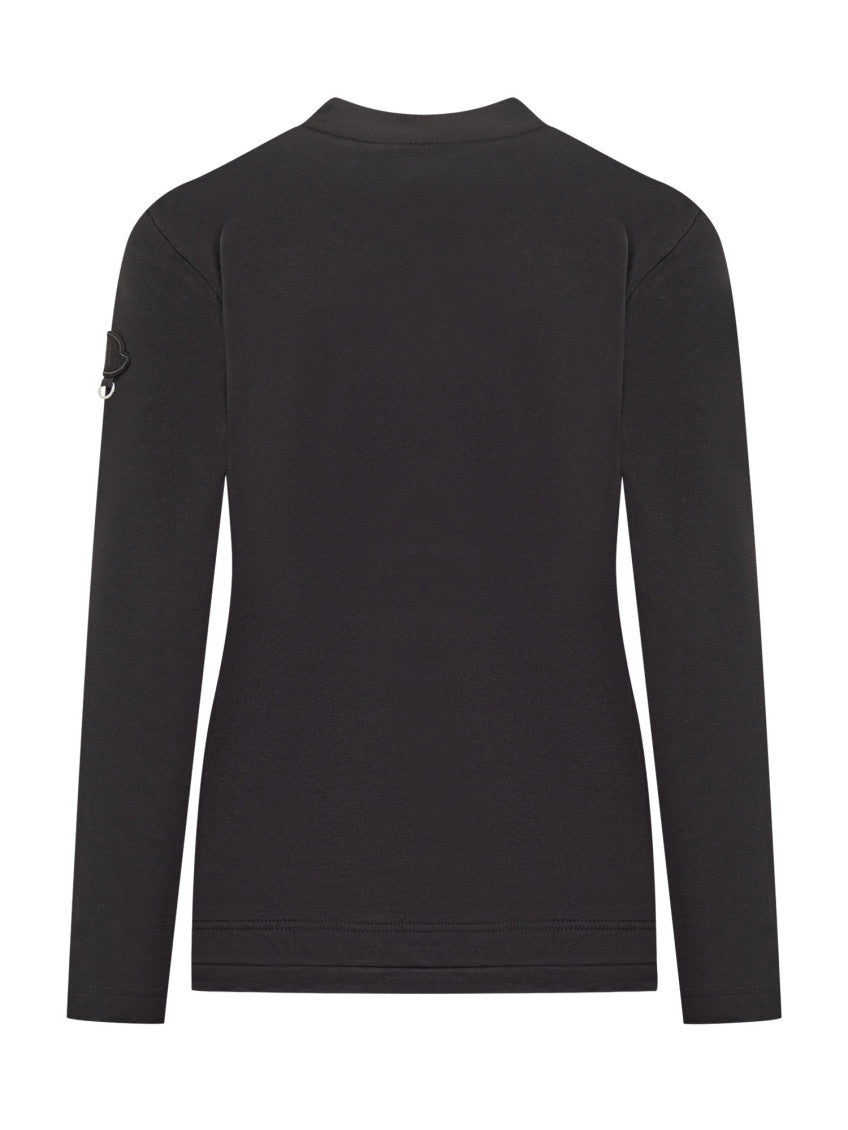 Black Solid Crew Neck T-Shirt 2