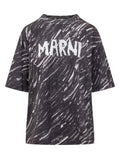 Blue Logo Print Crew Neck T-Shirt 1