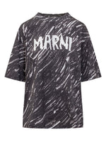 Blue Logo Print Crew Neck T-Shirt 1