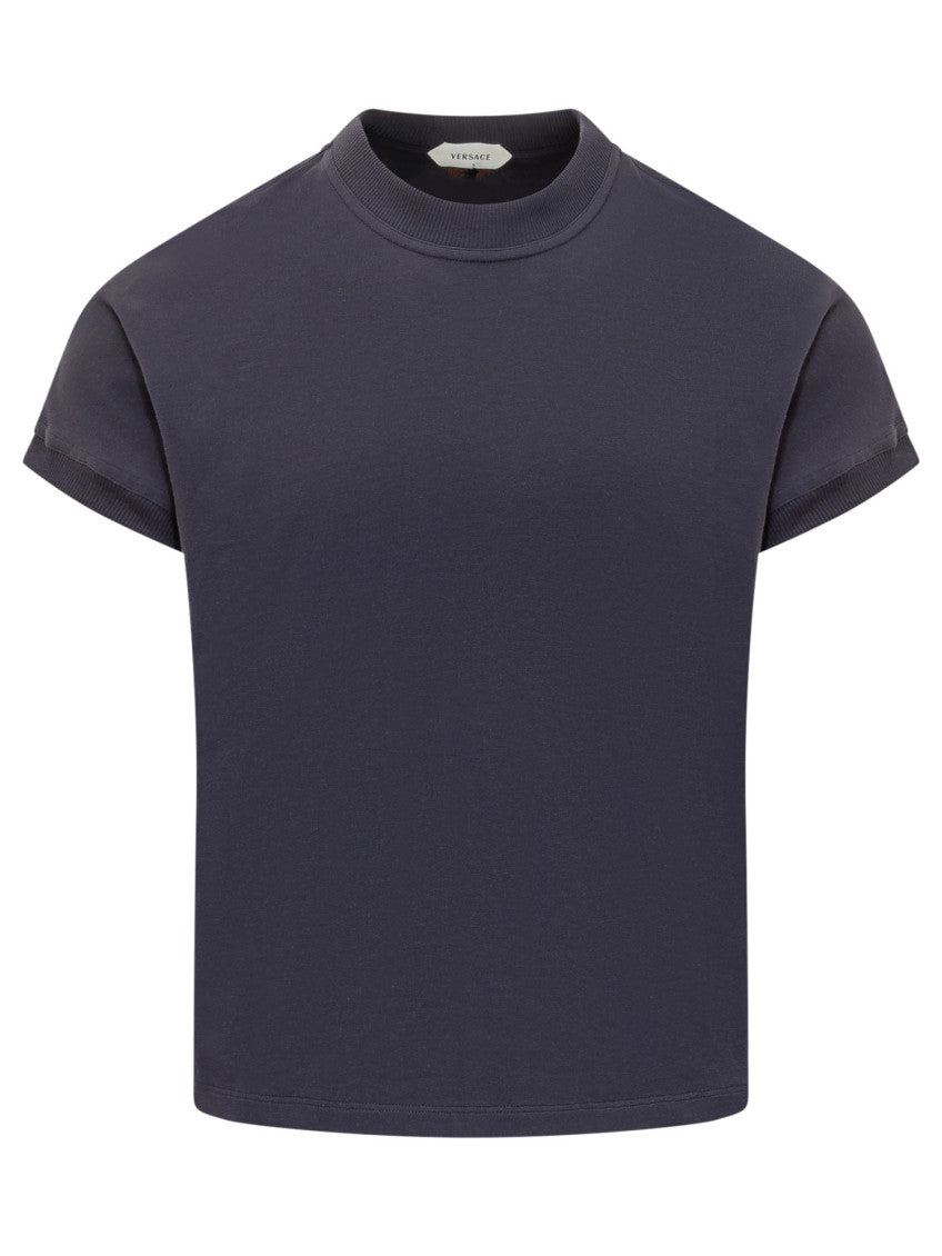 Black Solid Crew Neck T-Shirt 1