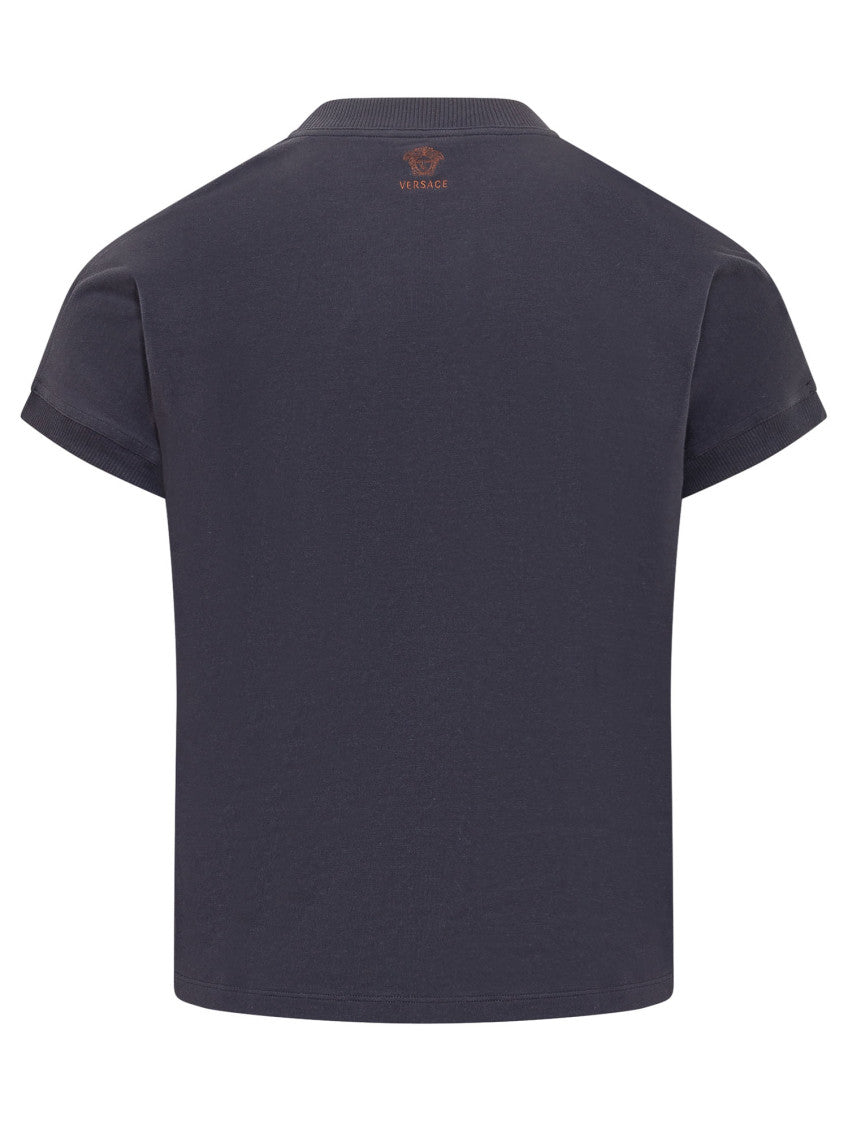 Black Solid Crew Neck T-Shirt 2