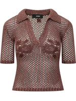 Red Knitted Shirt Collar Polo 1