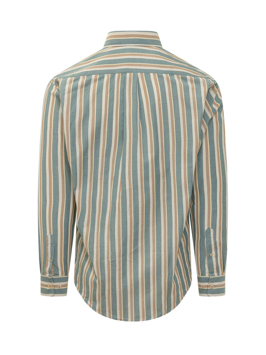 Green Regular Stripes Shirt 3