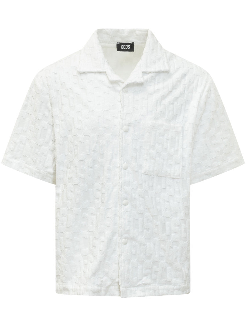 White Relaxed Textured Shirt 1