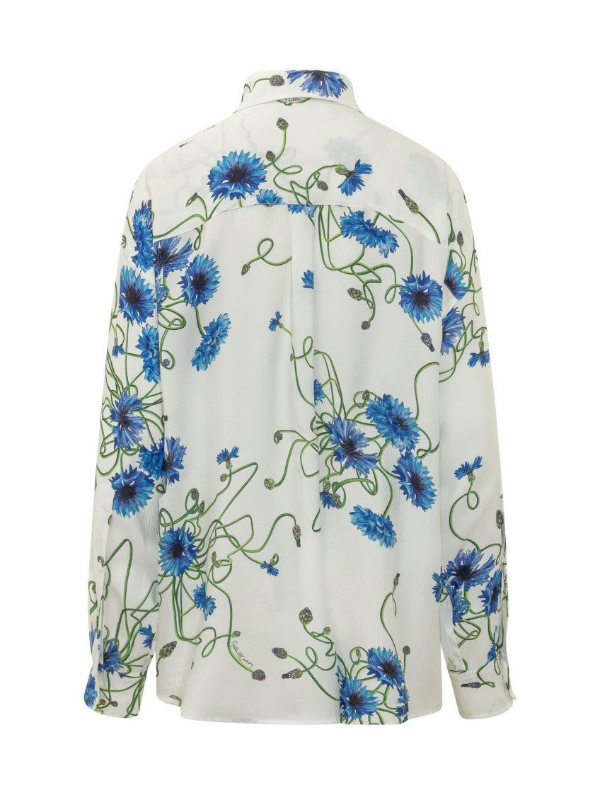 White Floral Print Shirt 2