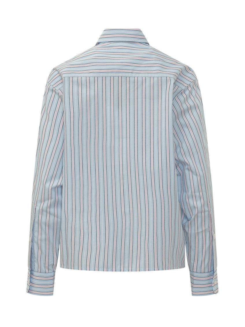 Blue Embellished Stripes Shirt 2