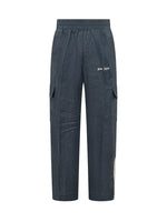 Navy Blue Straight Cargos Pants 1
