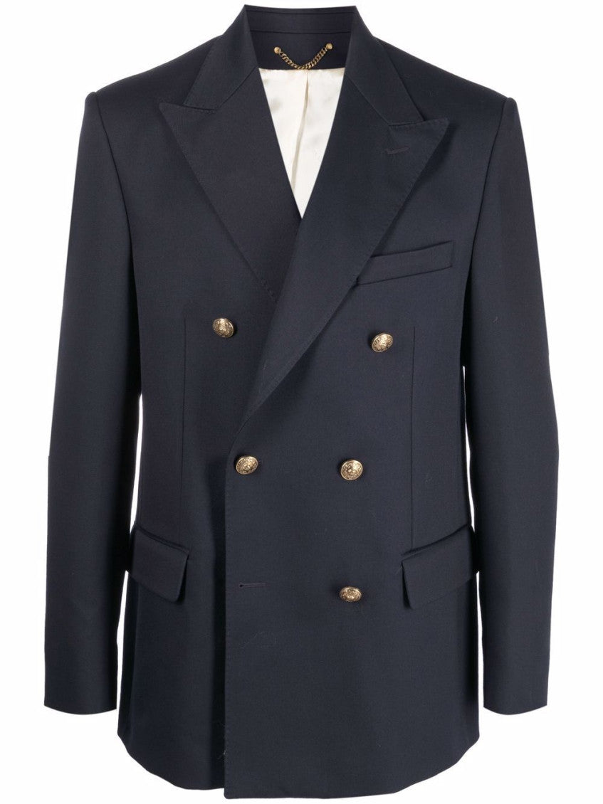 Blue double breasted blazer 1