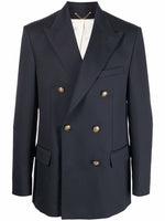 Blue double breasted blazer 1