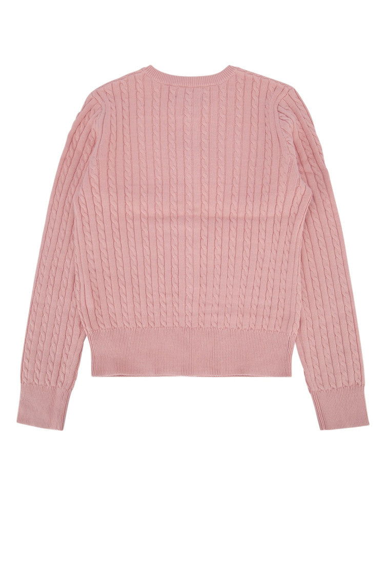 Kids Pink Knitted Sweater 2