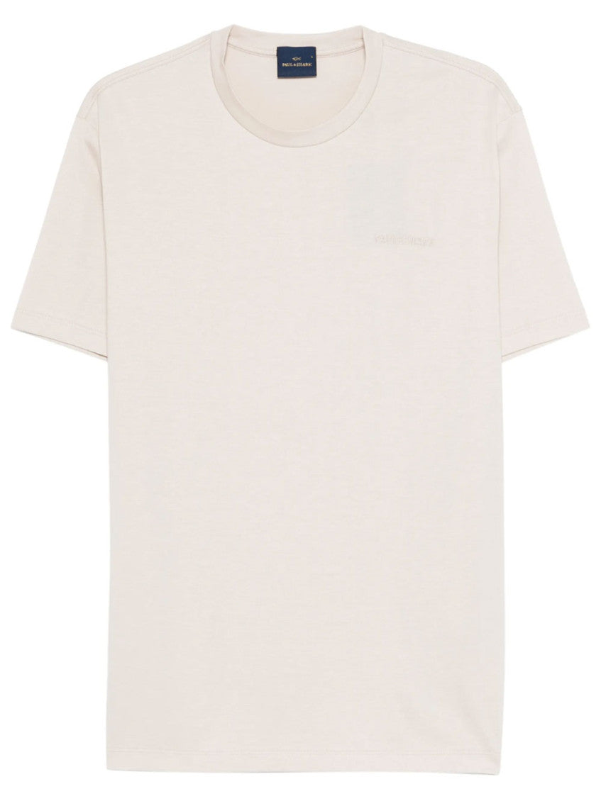 Beige Crew Neck T-Shirts 1