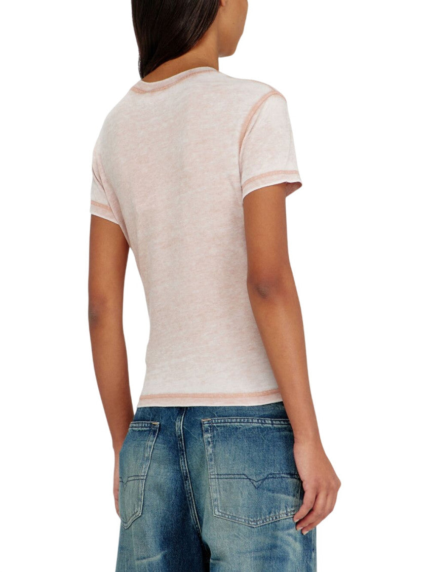Light Pink Graphic Crew Neck T-Shirt 3