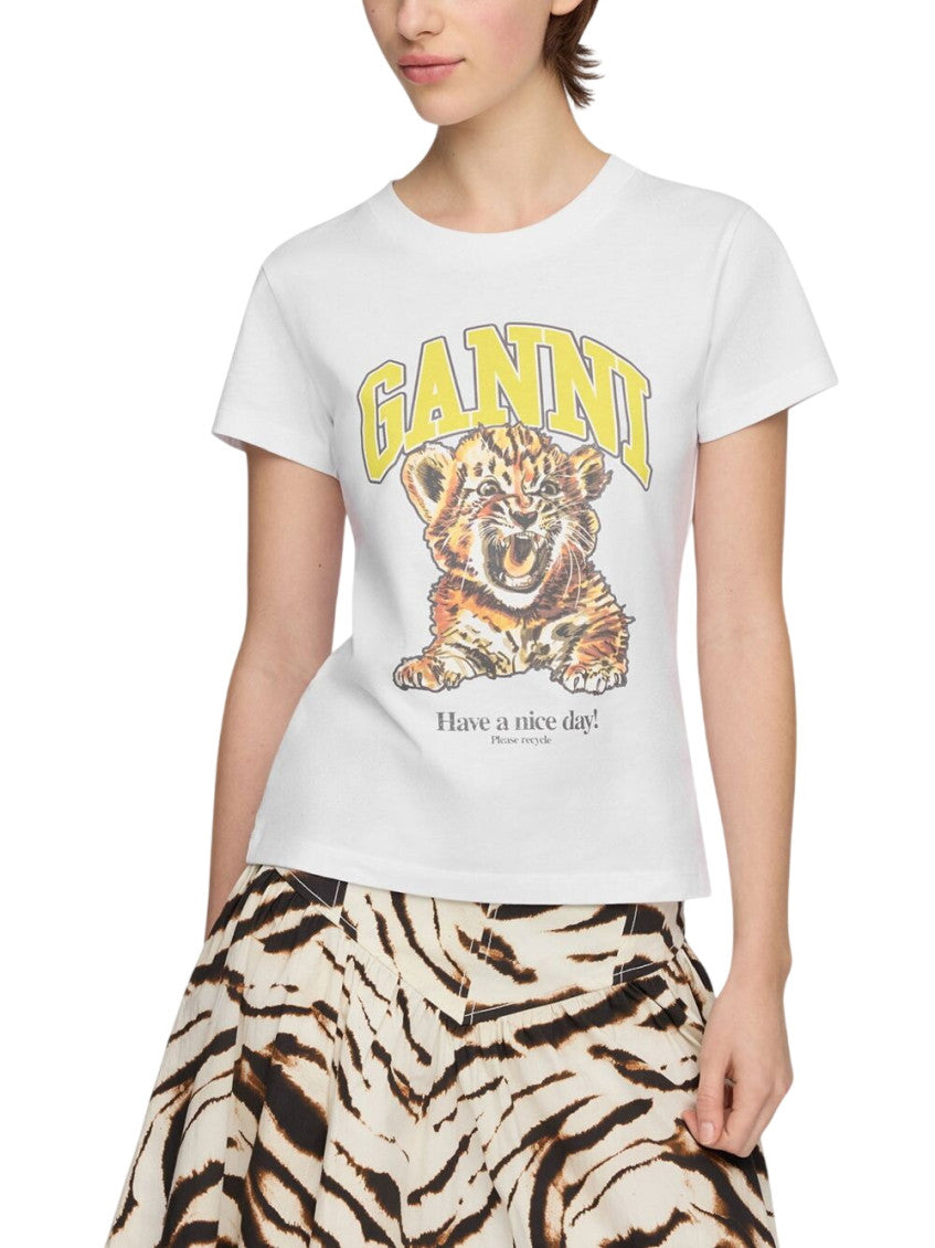 White Graphic Crew Neck T-Shirt 2