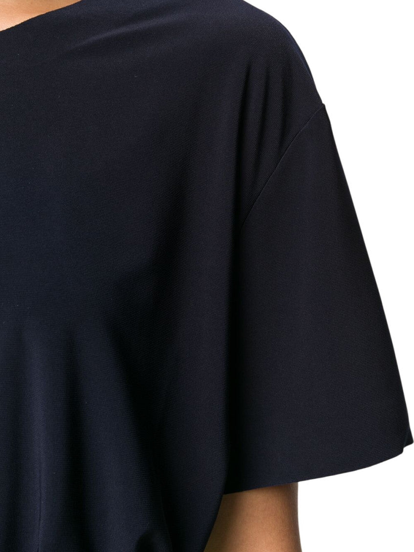 Navy Solid Round Neck T-Shirt 3